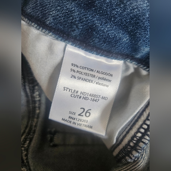 NWT Hidden Brand Tracey Cargo Straight Jeans Dark Medium Wash Size 26 - Picture 11 of 13